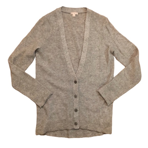 GAP Gray cardigan with metallic silver threading, XS - Picture 5 of 5